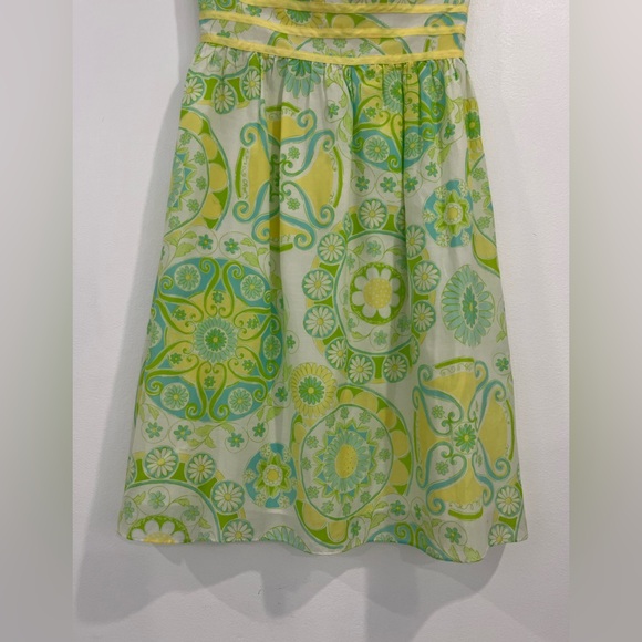 Lilly Pulitzer White Label Silk Katrina Fountain of Youth Strapless Dress 0 - Picture 4 of 15